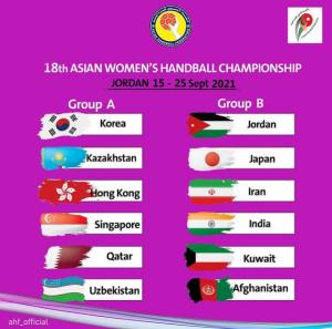 قرعه کشی مسابقات هندبال قهرمانی زنان آسیا